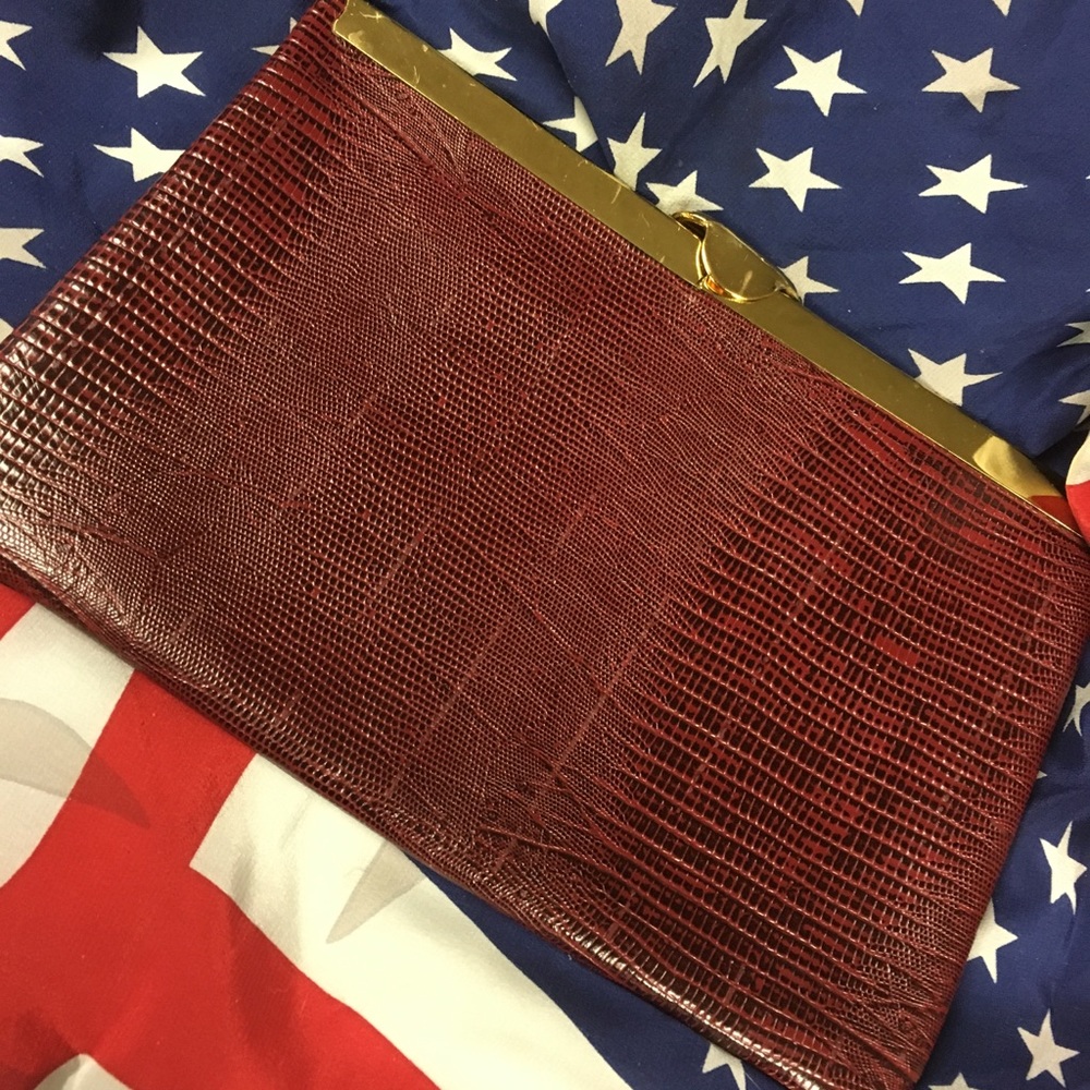 Vintage Snakeskin Clutch